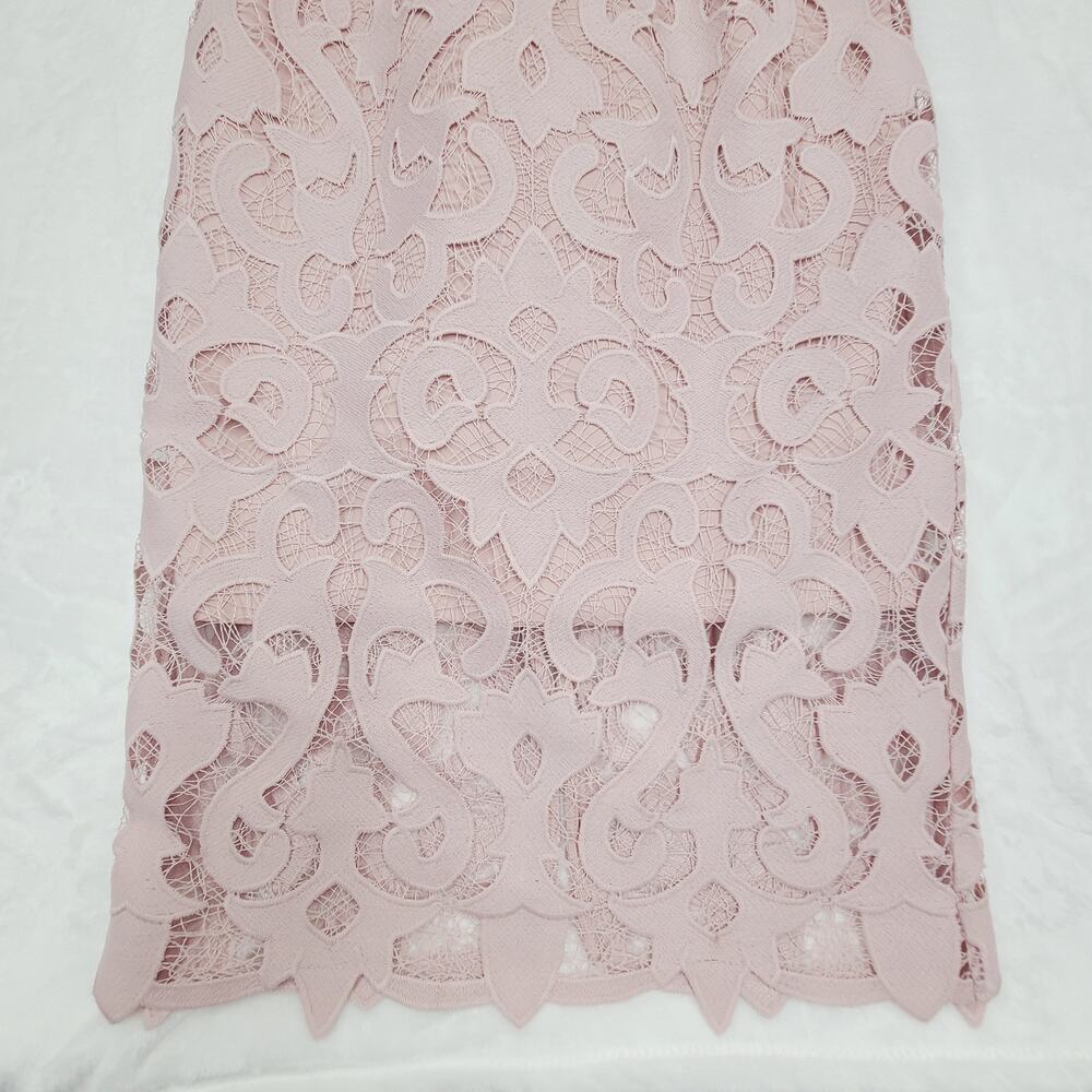 Bardot Pink Lace Dress Womens US 8 Sleeveless Cocktail Wedding Guest Dress - Picture 4 of 12